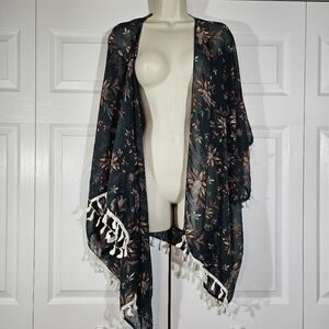 Floral Tassel Swim Coverup
